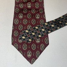 Vintage Tommy Hilfiger 100% Italian Silk Tie Made In USA Maroon