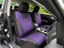 For Hyundai Tucson 2005-2020 Car Front Seat Covers Waterproof Purple Canvas 2PCS