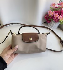 Beige Brown Small Shoulder Bag, Adjustable St...
