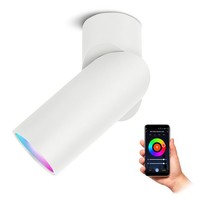 TOBI-L Spot Aufbaustrahler Weß Schwenkbar Mit Wifi Rgb Led GU10 Dimmbar 5W 230V