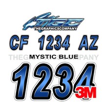 Mystic Blue Custom Boat Registration Number D...