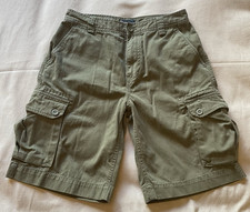 Polo Ralph Lauren Youth Cargo Shorts Boys 16 Olive Green 100 Cotton Utility