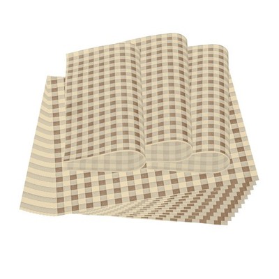 Wachspapier 7x7'' 100 Blatt fettfest Kaffee weiß kariert
