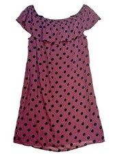 J. Crew Womens Party Polka Dot Dress Size 10 Burgundy Black