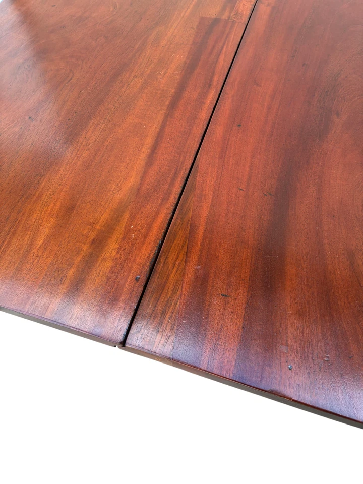 Antique American Drop Leaf table Federal Empire Mahogany Brass Acanthus Paw Feet - Image 4 of 4