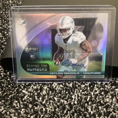 2021 Panini Playoff Behind the Numbers Jaylen Waddle RC Prizm Auto /49 BTN-JWA