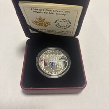 1/2oz Silver Canada Wait For Me Daddy Pure Silver Coin 9999 2014 w/Box and CoA