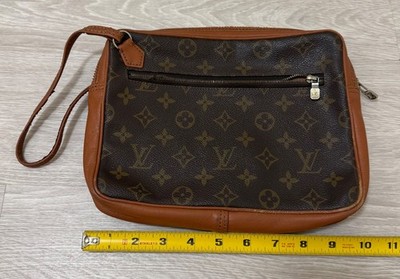 Vintage Louis Vuitton Sport Sac Bag Monogram Canvas Wristlet Clutch ~ FREE Ship