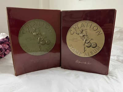 #ad 2 Citation Stamp Albums Holds Aden Zanzibar 1840s 1970s No Pages No Stamps $40.00