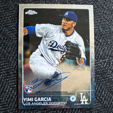 Topps 2015 Chrome Yimi Garcia Rookie Autograph Insert Dodgers Card #AR-YG. rookie card picture