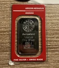 1 oz Argor Heraeus Silver Bar From Switzerland  In Assay Card Fine Silver