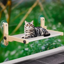 Foldable Cat Window Bed, Solidwood Cat Window Perch with Suction Cups, Heavy ...