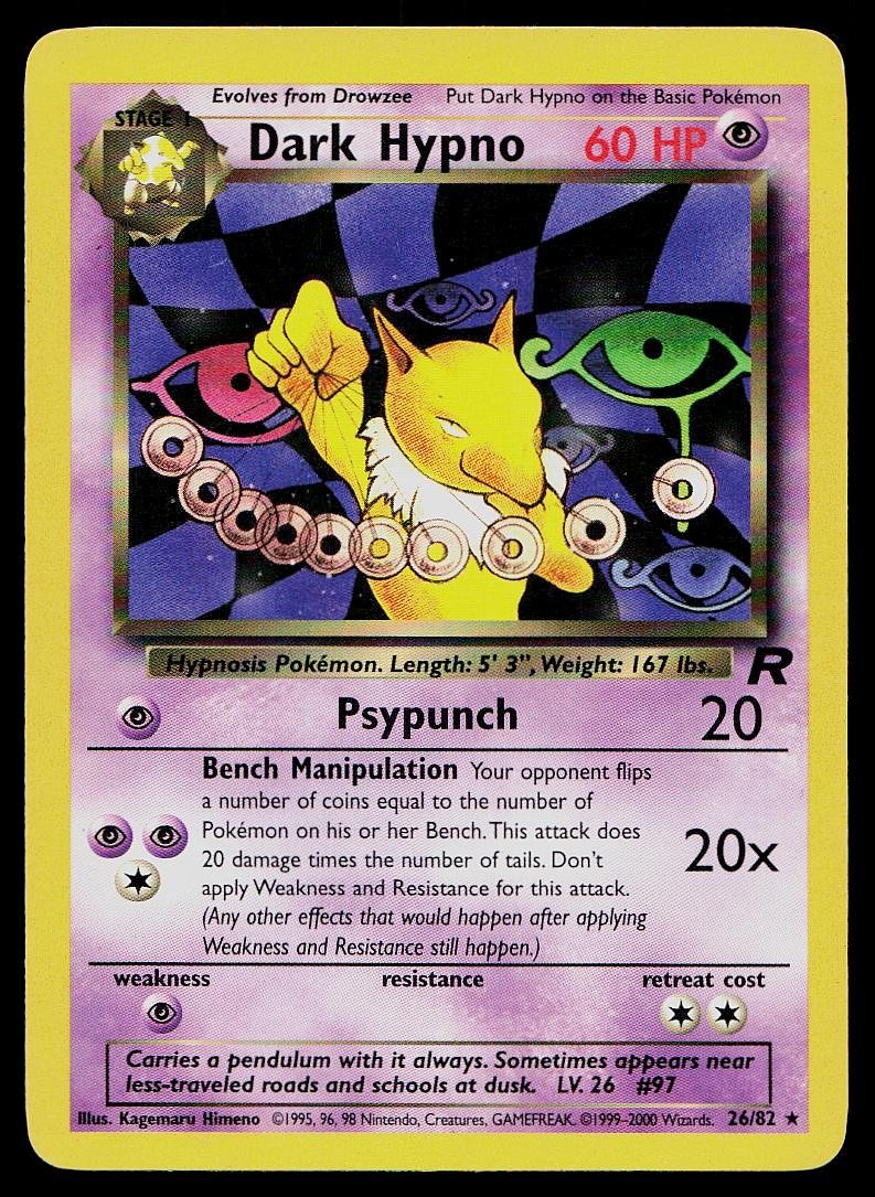 Pokemon Card Team Rocket Dark Hypno 26/82 Rare