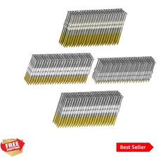 Professional Grade 21-Degree Framing Nails - 4 Sizes, Rust-Resistant 400 Count