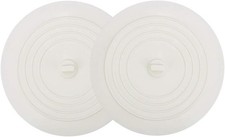V- Tub Stopper 2 Pack, 6 inches Large Silicone Drain Plug Hair Stopper Flat