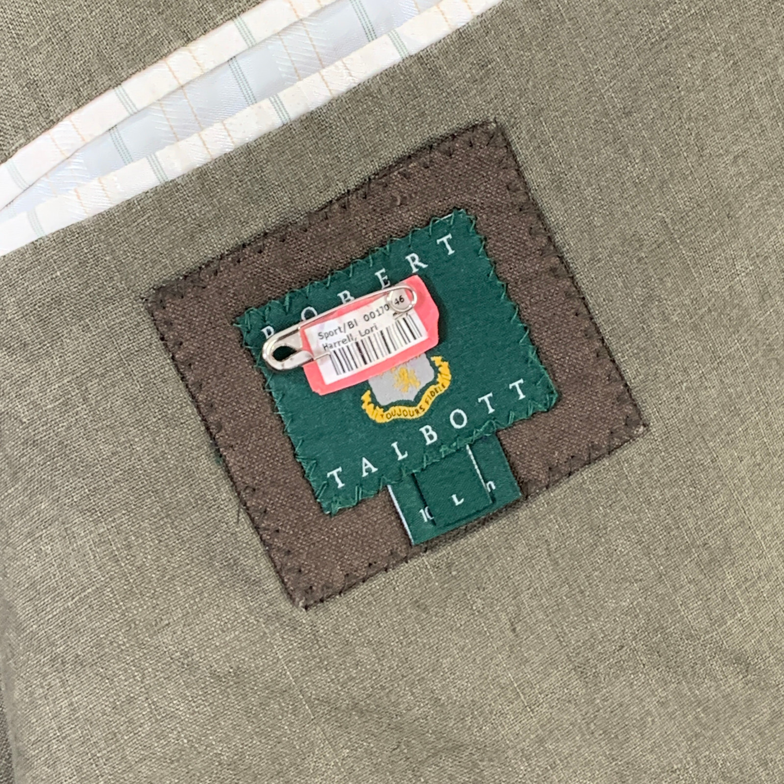 Robert Talbott Blazer Jacket Men Large 100% Linen… - image 7