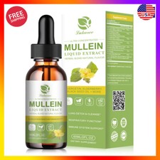 Mullein Leaf Extract Natural Liquid Drops Healthy Lung Cleanse Respiratory 60ML