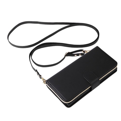 Leather Zipper Strap Card Wallet Phone Case For Samsung S24 S23 S22 Ultra S24 FE - Picture 68 of 104