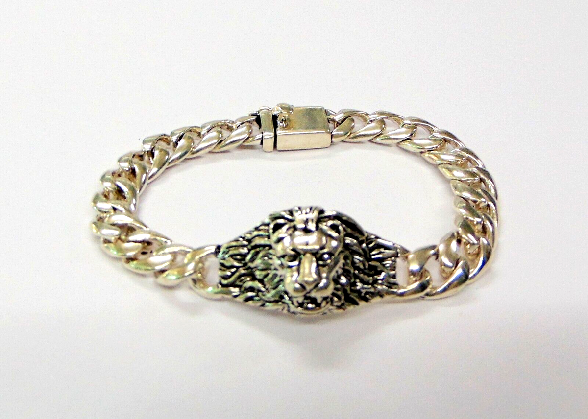 925 sterling silver bracelet Lion head bracelet rajasthan mens