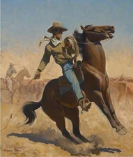 Maynard Dixon Cowpuncher 1927 17"x 22" Archival Art Print