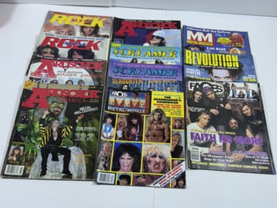 Rock Scene Screamer Ardschok Faces Metal Muscle Revolution Magazine Lot