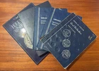 Lot Of 4 LINCOLN CENT ALBUMS  & 1 Jefferson Nickel 1938-1967 - Penny Steel