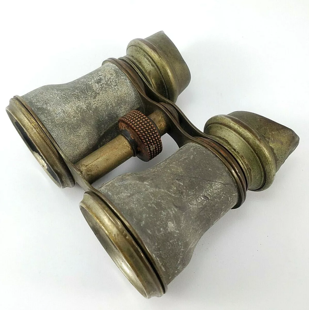 Antique 1914 1920s Binoculars Brass 17mm x 40mm Steampunk Styling
