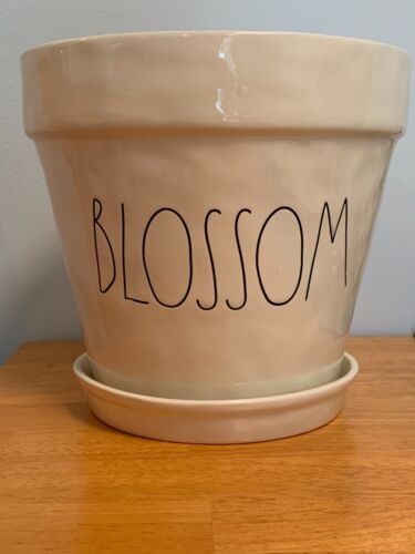 Rae Dunn Planter “BLOSSOM" Artisan Collection by Magenta 8" Flower Pot Ceramic - Foto 1 di 7