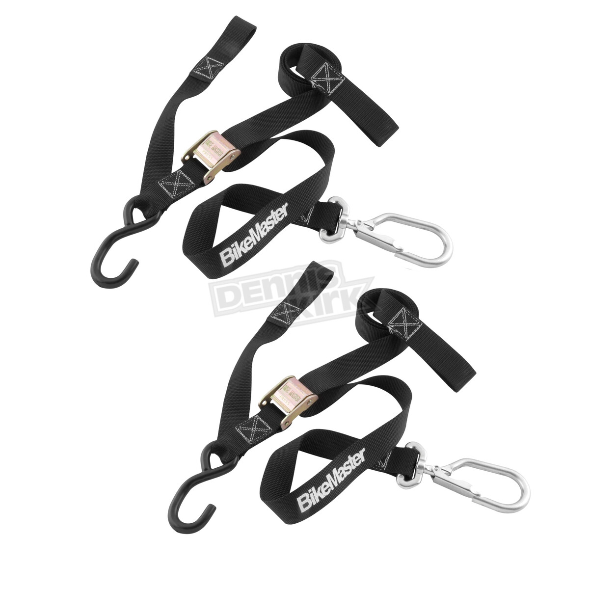 Motorcycle Tie Downs (2) Black Integrated Swifel & Soft Hooks 84