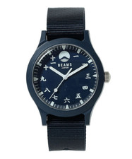 BEAMS Original Kanji Watch Mt Fuji Limited Edition Navy Japan Made Rare