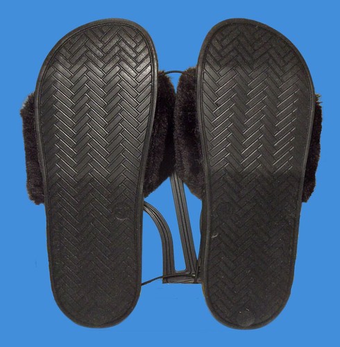 ¡NUEVAS SANDALIAS MULAS WONDER NATION TALLA 13/1 PIEL SINTÉTICA NEGRAS PUNTERA ABIERTA! - Imagen 6 de 6