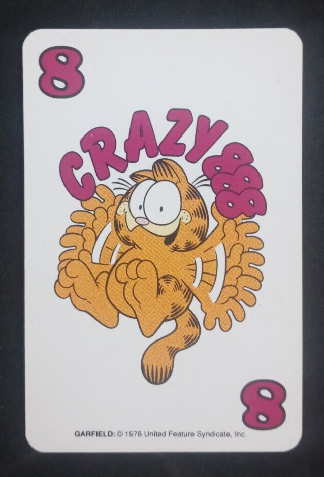 1978 Garfield Crazy 8 Card Game Garfield #8 Single Card | eBay