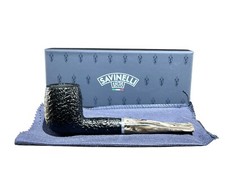 PIPA SAVINELLI MORELLINA RUSTICATA NERA 128 BILLIARD - Made in Italy