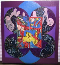 Vintage Abstract Expressionist Oil Painting by Harlene Allen Woodstock, NY