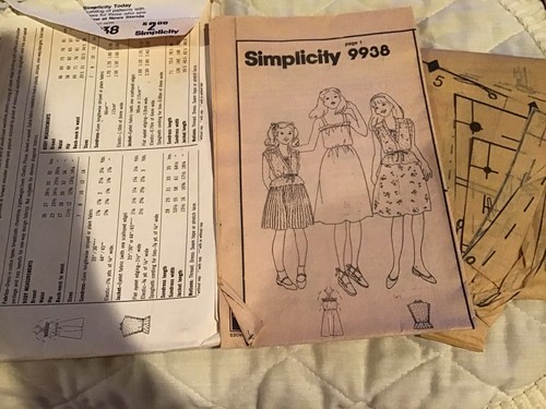 Simplicity Pattern 9938 Girls Cinderella Sz 10 Sundress Jacket Eyelet Vtg Cut - Picture 2 of 2