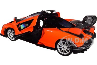 MCLAREN SENNA ORANGE METALLIC & BLACK 1/24 DIECAST MODEL CAR BY