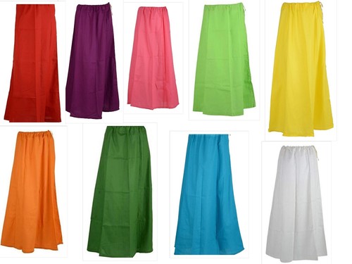 Baumwolle Saree Damen Petticoat Indisch Unterrock Rock Sari Sommer Spezial - Bild 1 von 24