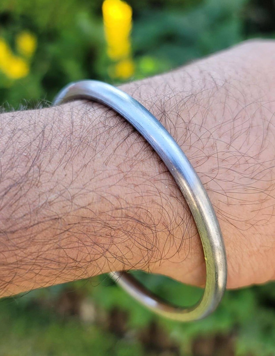 Liscio Tradizionale Punjabi Sarbloh Ferro Puro Sikh Khalsa Kara - Foto 13