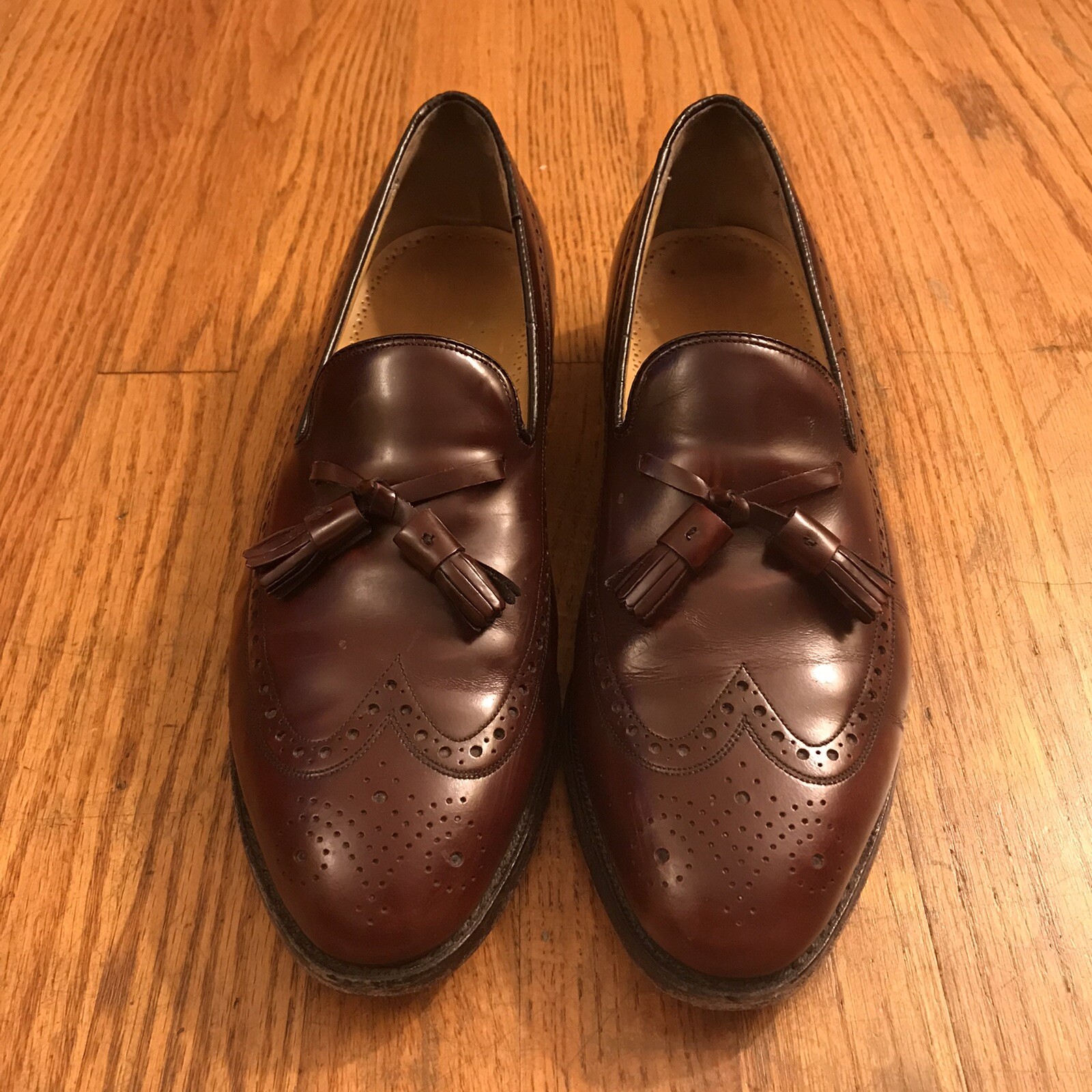 Mocassins Vintage Johnston & Murphy Taille 8.5 C – Bordeaux, Cuir, Occasion