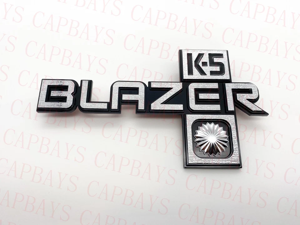 ¡Nuevo! Juego de 2 emblemas guardabarros delantero K-5 Chevy Blazer - 1981 - 1987 plateado Foto 4 de 4