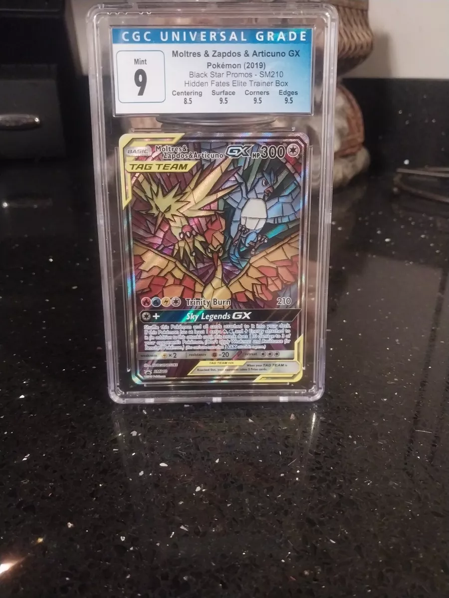 Moltres & Zapdos & Articuno GX CGC 9.5 Japanese Pokemon TCG