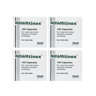 4 Box 100's ROWATINEX Rowa For Renal & Urinary Tract and Stones Free Shipping
