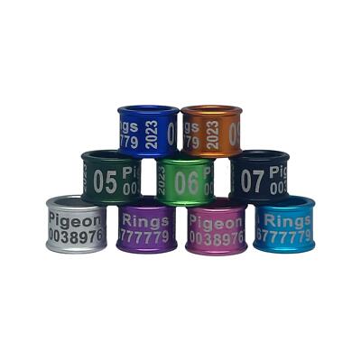 Aluminium Pigeon Rings - Pigeon Bands - Personalized - Parrot Conure 7mm and 8mm