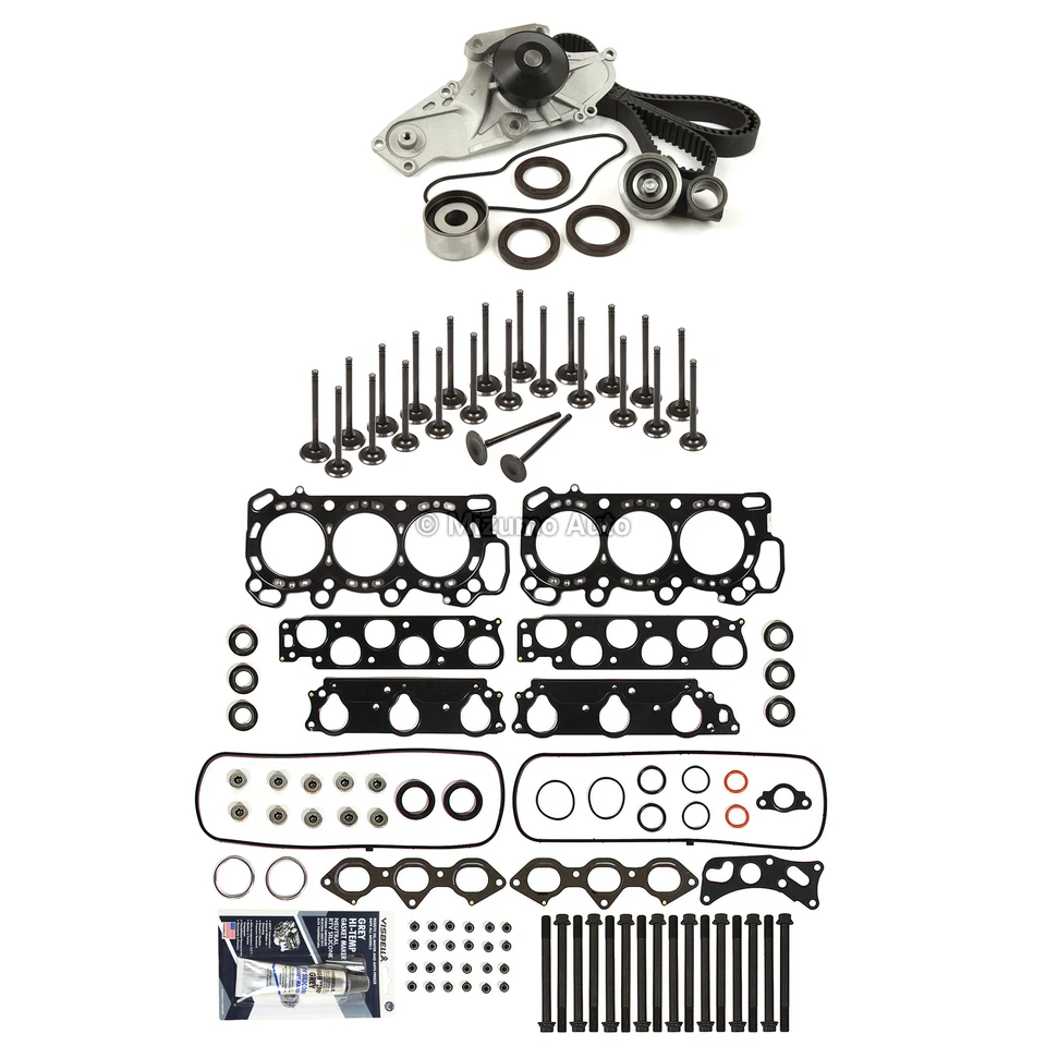 Head Gasket Set Valves Timing Belt Kit Fit 97-02 Acura Honda 3.0L SOHC J30A1 Foto 4 de 4