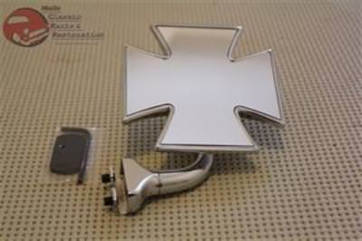 Maltese Cross Curved Short Arm Door Mount Peep Mirror Hot Rat
