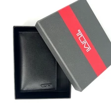TUMI Delta SLG Multi Window Card Case RFID Blocking Smooth Black Leather