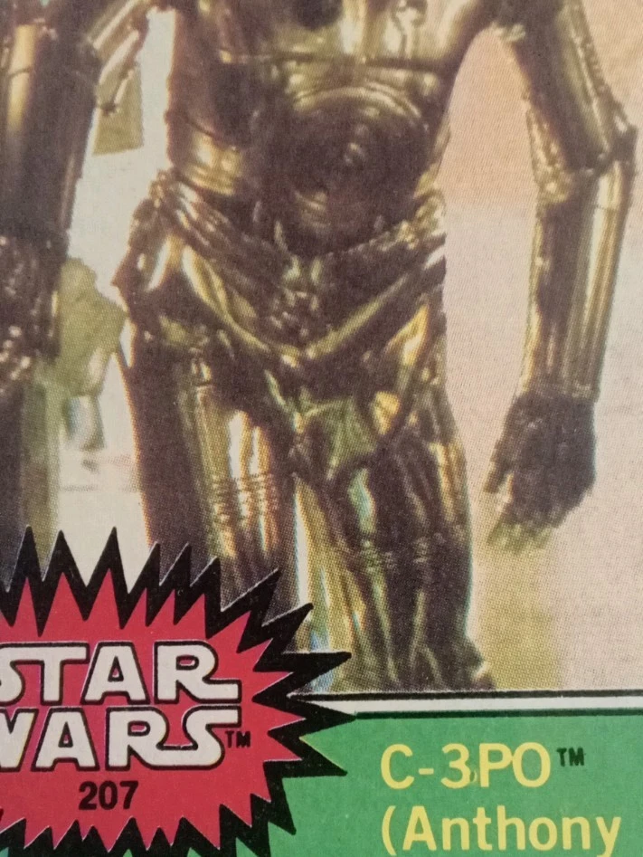 1977 TOPPS STAR WARS #207 NON ERROR C-3PO (Anthony Daniels) GRADED 9 - Image 2 of 4