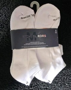 Michael Kors Men’s Cushion Quarter Cut White Wicking Socks 6 Pairs