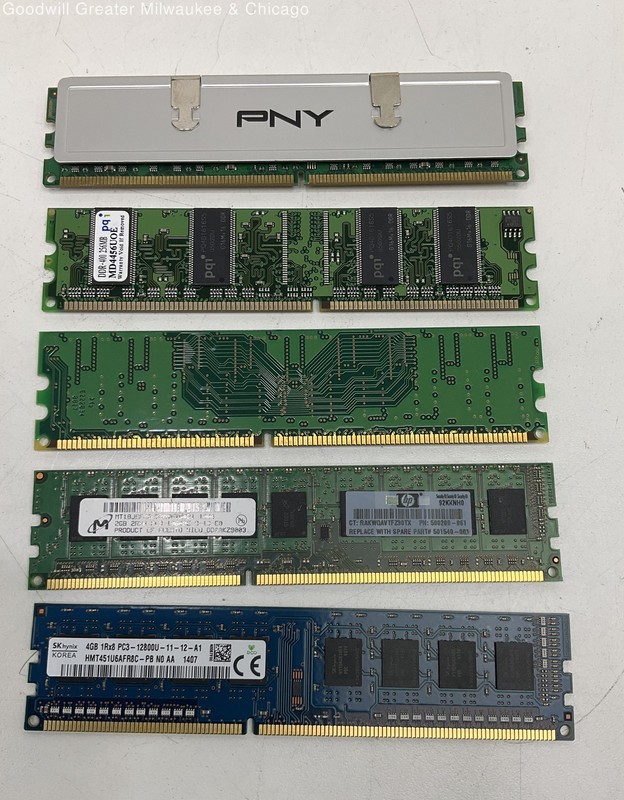 Lot of 5 Desktop Memory Modules See Notes
