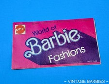 Vintage World of Barbie Doll Fashion Booklet Near Mint 1970's